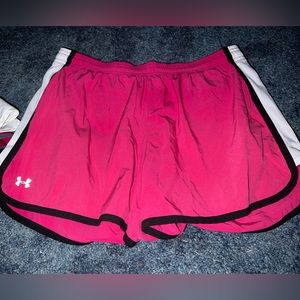 Pink under armour shorts